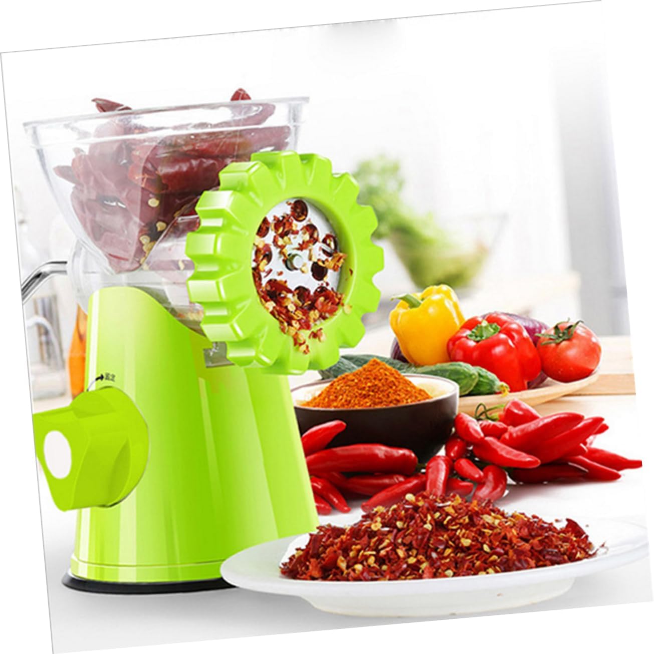 Manual Meat Grinder - Heavy Duty Hand Crank Mincer & Sausage Stuffer for Beef, Game, Vegetables with 3 Grinding Plates