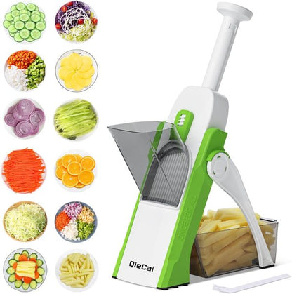 ONCE FOR ALL Safe Mandoline Slicer 5 in 1 Vegetable Chopper Food Potato Cutter,