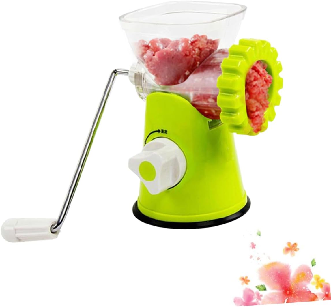Manual Meat Grinder - Heavy Duty Hand Crank Mincer & Sausage Stuffer for Beef, Game, Vegetables with 3 Grinding Plates