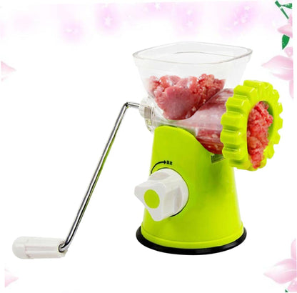 Manual Meat Grinder - Heavy Duty Hand Crank Mincer & Sausage Stuffer for Beef, Game, Vegetables with 3 Grinding Plates