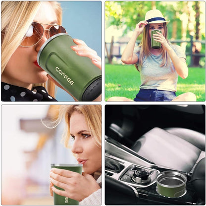 510ml Insulated Stainless Steel Travel Mug, Leak-Proof Lid, Double Wall Vacuum - for Coffee & Tea