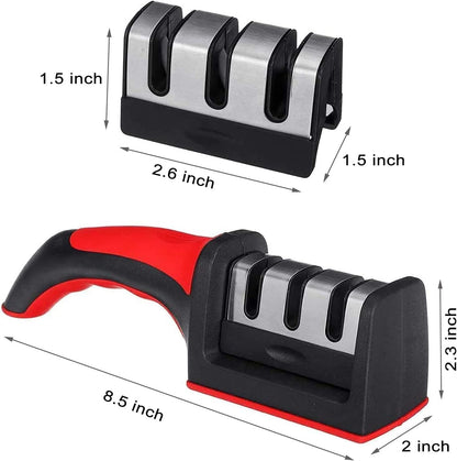 Professional Manual Knife Sharpener | Precision Tool for Sharpening & Polishing Straight Knives | For Home Kitchens & Chef's Choice