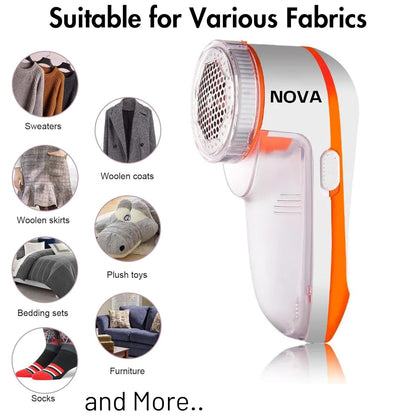 Nova Lint Remover for Clothes | Electric Fabric Shaver & Dust Cleaner | Removes Lint, Fuzz, Pills | 1-Year Warranty