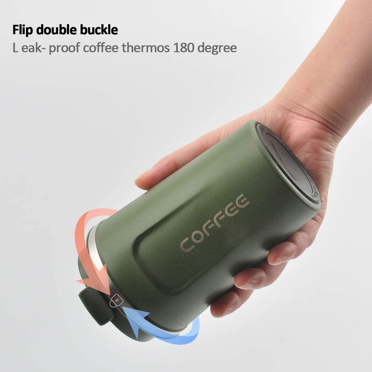 510ml Insulated Stainless Steel Travel Mug, Leak-Proof Lid, Double Wall Vacuum - for Coffee & Tea